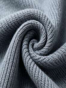 Balvessa Women's Solid Color Long Sleeve Single-Breasted Long Knit Cardigan - Dark Grey - View 5