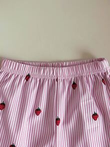 SHEIN Elladie kids 2件組少女拼接對比色不對稱領長袖白色襯衫，附背部蝴蝶結與拼接長褲，返校生日穿搭 - 彩色 - 查看 8