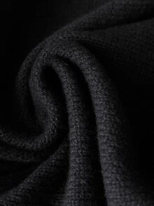 GlowEve Atasan Rajut Wanita Warna Polos Leher Bulat Kasual Serbaguna untuk Pemakaian Sehari-hari - Navy Blue - View 4