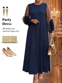 Fleurora Pesta Pernikahan Elegan Musim Semi dan Musim Panas Musim Gugur dan Musim Dingin - Navy Blue - View 5