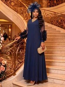 Fleurora Pesta Pernikahan Elegan Musim Semi dan Musim Panas Musim Gugur dan Musim Dingin - Navy Blue - View 1