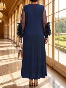 Fleurora Pesta Pernikahan Elegan Musim Semi dan Musim Panas Musim Gugur dan Musim Dingin - Navy Blue - View 4