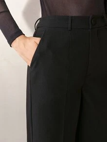 MOTF PREMIUM CELANA PANJANG KOMUT WANITA MODEL LURUS - Hitam - View 2