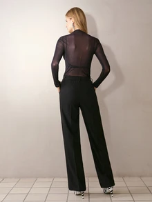 MOTF PREMIUM CELANA PANJANG KOMUT WANITA MODEL LURUS - Hitam - View 3