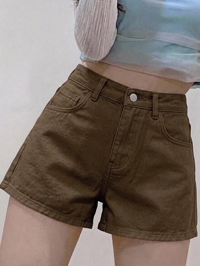 DAZY Summer New Loose Casual White Women's Denim Shorts