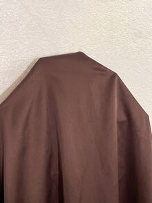 EMERY ROSE Plus Size Women Solid Color Casual Elegant Versatile Daily Long Sleeve Shirt Autumn Formal Brunch Brown - Brown - View 8