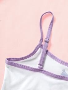 HELLO KITTY AND FRIENDS | SHEIN 4pcs Tween Girl Underwear Set, Camisole & Boxer Briefs Set, Purple Color - Purple - View 6