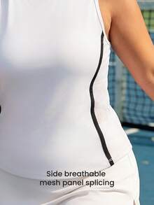 CourtClass CourtClass Women Plus Size Sports Tees Tanks Tennis Gym All White Summer - White - View 5