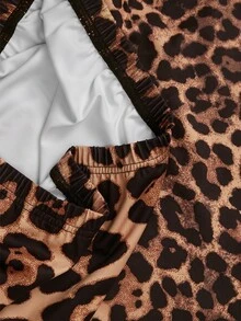 Core Rhythm Women's Leopard Print Zipper Half-Placket Cropped Sports Sweatshirt - Multicolor - View 7