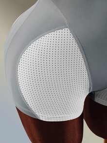 Amplova Women's Colorblock V-Neck Tank Top Style Athletic Romper Gym Fitness Workout Running Backless Sexy Jumpsuit Grey Mesh Fabric Splicing Breathable - Grey - View 7
