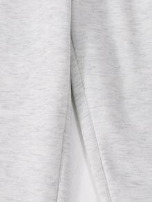 SHEIN Genkimix Kids 2件裝少女珊瑚絨毛絨衛衣，抓絨內裡半拉鍊外套上衣，休閒經典百搭白色套裝，2026新款秋冬款 - 紫色 - 查看 7