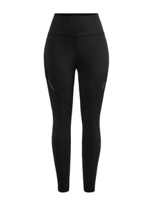 SHEIN Cheerettes Women's Leggings Black Mesh Panel Inclusive Fit High Waist Stretch Tummy Control Squat Proof Breathable Workout Loose Baggy Gym Sports Yoga Fall - Black - View 7