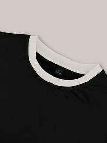 Resyla 女款圓領花卉刺繡休閒上衣 - 黑色 - 查看 5
