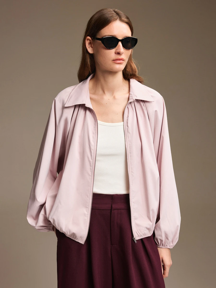 Ontre 2026 Fall Women's Regular Jacket Loose Fit Dusty Pink Long Sleeve ...