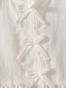 Vintaside Kids 女童夏季兩件套藍色無袖上衣 + 寬腿褲套裝，女童夏季必備！穿著清爽，適合兒童細嫩肌膚。無袖圓領上衣簡約優雅，下擺鏤空刺繡設計，展現甜美優雅；寬腿褲版型寬鬆飄逸，一套可應對日常上學、公園玩耍等多種場景 - 彩色 - 查看 6