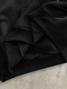 GETOML Men's Letter Print Hoodie & Sweatpants Set,Casual Hoodie Outfit Set,Fleece Hoodie Set,Matching Hoodie Set Halloween Winter Party Autumn - Black - View 12