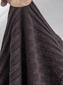 SHEIN Maternity Casual Elegant Solid Color Stand Collar Knit Dress For Autumn/Winter Thanksgiving Halloween Photoshoot Formal Grey - Coffee Brown - View 8