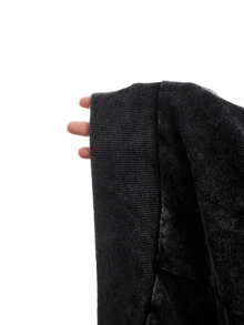 LYSMO Sweatshirt Hoodie Kasual Wanita dengan Kancing Jepret, Bahu Longgar, Lengan Panjang, dan Saku - Hitam - View 11
