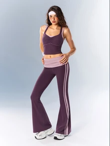 VARSIVA Women's Criss-Cross Back Daily Fitness Sports Tank Top - Purple - View 9