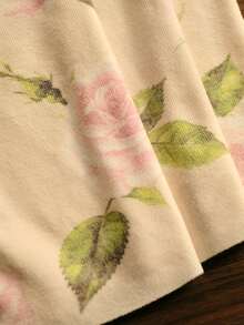 MOTF PREMIUM WOMEN FLORAL PATTERN SLIM FIT SWEATER - Apricot - View 10