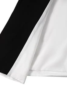 Manfinity AFTRDRK Men's White Blazer And Flared Trousers, Glamorous Party Style Casual Suit Set - Multicolor - View 3