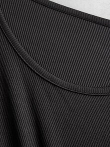 SHEIN Women's Elegant Romance Black Printed Long Sleeve Round Neck Maternity Dress Autumn Thanksgiving Photoshoot Maternity - Black - View 11