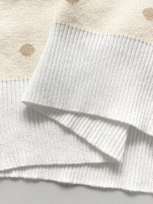 SHEIN 女士春夏白色简约休闲翻领插肩短袖纯色修身针织上衣 - 白色 - 查看 5