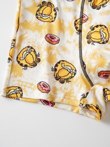 GARFIELD | SHEIN Men's Colorblock Cartoon Print Casual Daily Boxer Briefs - Yellow - View 5