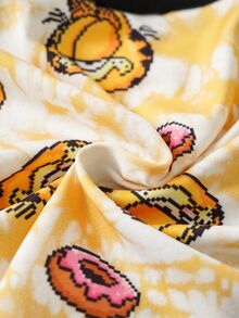 GARFIELD | SHEIN Men's Colorblock Cartoon Print Casual Daily Boxer Briefs - Yellow - View 6