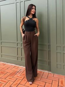 Yohana Edit 女款黑色鏤空裝飾休閒性感上衣，X型肩帶修身剪裁 Y2K 風格百搭上衣，街頭風夜店外出秋季萬聖節穿搭 - 黑色 - 查看 6