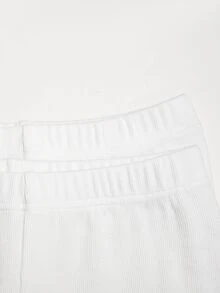 SHEIN Girlism Tween Girl 2pcs RANDOM Tween Girls Kids Solid Leggings - White - View 2