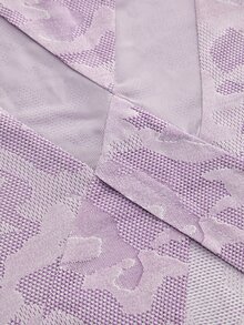 SHEIN Cheerettes Kaos Olahraga Jala Lengan Panjang Kasual Serbaguna untuk Lari dan Kebugaran - Purple - View 8