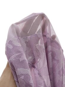 SHEIN Cheerettes Kaos Olahraga Jala Lengan Panjang Kasual Serbaguna untuk Lari dan Kebugaran - Purple - View 10