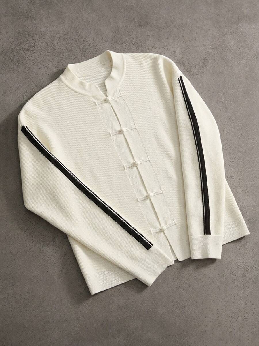 Manfinity Hypemode Men's Autumn/Winter Casual Frog Button Cardigan
