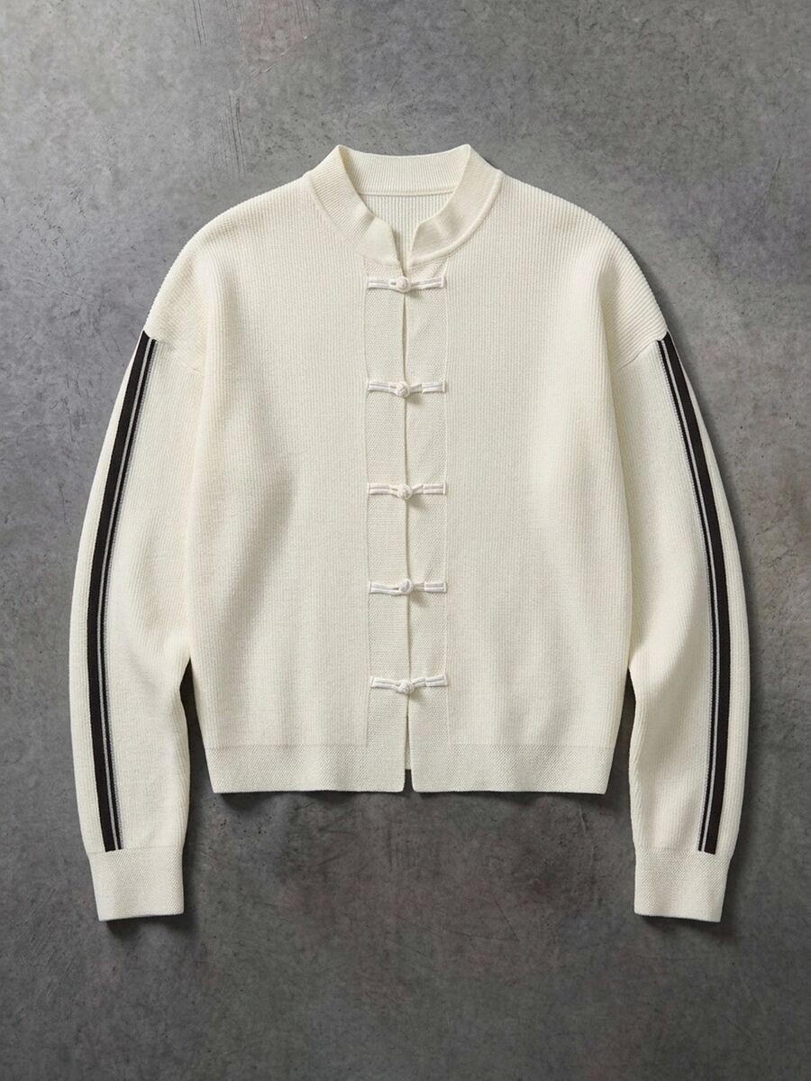 Manfinity Hypemode Men's Autumn/Winter Casual Frog Button Cardigan