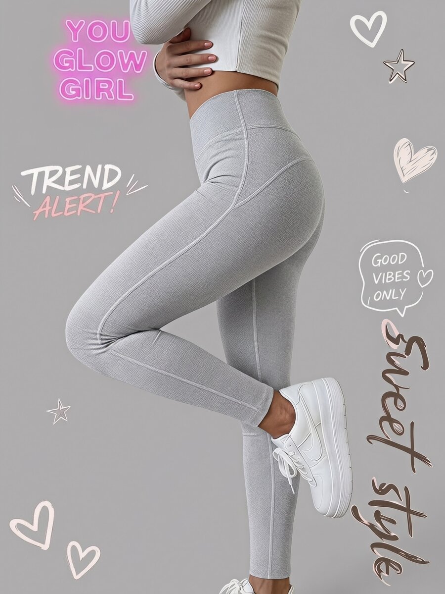 Tween Girls Leggings - Grey - View 1
