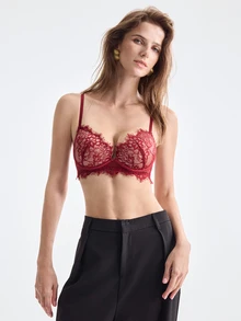 Bralution 2pcs/Set Molded Cup French Classic Sexy Lingerie Bra Set For Women - Multicolor - View 4