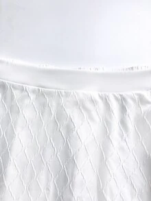 GlowEve CURVE 大尺碼女款毛絨格紋復古優雅休閒萬聖節裙 婚禮早午餐下午茶辦公正式夏季白色裙 - 白色 - 查看 4
