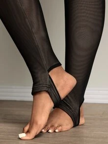 Calvaya Plus Size Thick, Tight-Fit Seamless Thermal Leggings For Women – Elegant Winter Casual - Black - View 6