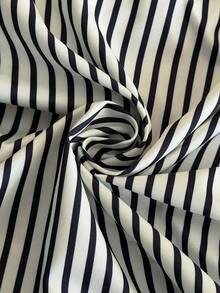 Edennvi Gaun Lengan Panjang Bergaris Patchwork Hitam Putih untuk Wanita Ukuran Besar Musim Gugur/Dingin Fashion Kasual Longgar Nyaman untuk Sehari-hari Formal Liburan - Aprikot - View 8