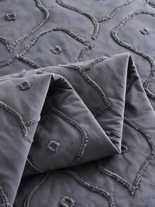 Made In Turkey Bedspread Set With Pillowcases Soft Touch Bed Cover - Dark Grey - View 6