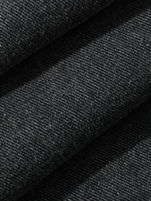 FRIFUL Women's Casual Washed Denim Jeans With Metal Eyelet Decor - Dark Grey - View 11