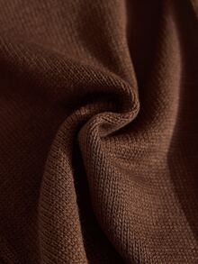 CLARA VERO Chocolate Gold Button Flared Knit Pants Set, Fitted, Great For Business Casual Style - Chocolate Brown - View 13
