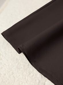 GlowEve CURVE Plus Size Women High-Waisted A-Line Skirt, Elegant For Commuting Fall - Coffee Brown - View 5