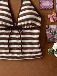 Elavelle Áo bikini hai dây vải jacquard dành cho nữ, thích hợp cho mùa xuân/hè. - Nhiều màu - Xem 5