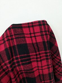 SHEIN LUNE Jaket Berkerudung Wanita Ukuran Besar dengan Tali Serut, Desain Blok Warna, Saku, Melangsingkan, Modis, Nyaman, Cocok untuk Jalan-jalan, Bepergian, dan Pakaian Rumahan - MultiWarna - View 3
