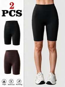 Velisys Velisys With My Calm Women's Solid-Color Multi-Piece Casual Sports Shorts. - Multicolor - View 5