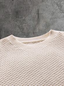 AXEPEAK Sweater Lengan Panjang Pria Motif Huruf Kasual Serbaguna untuk Pemakaian Sehari-hari - Aprikot - View 5