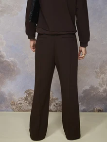 Emperor Men's Autumn/Winter Wide Leg Colorblock Brown Sweatpants - Brown - View 2