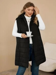 Rosumi Rompi Jaket Berkerudung Polos Ukuran Besar dengan Kantong, Cocok untuk Liburan Musim Dingin, Gugur, dan Jalan-jalan, Warna Hitam, Gaya Koboi yang Keren - Hitam - View 3